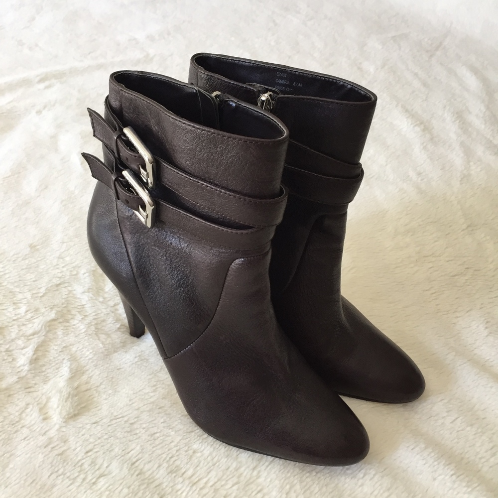 Calvin Klein brown high heel boots